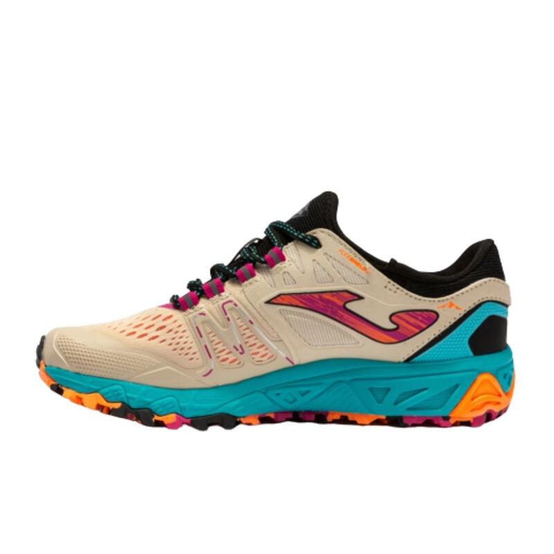 CALÇADO TRAIL RUNNING JOMA SIERRA LADY 2225 MULHER . BEIGE/TURQUOISE