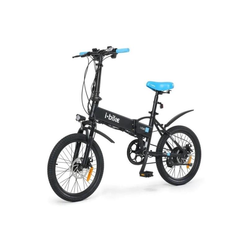 Rower elektryczny składany I-bike czarny rama 14 cali