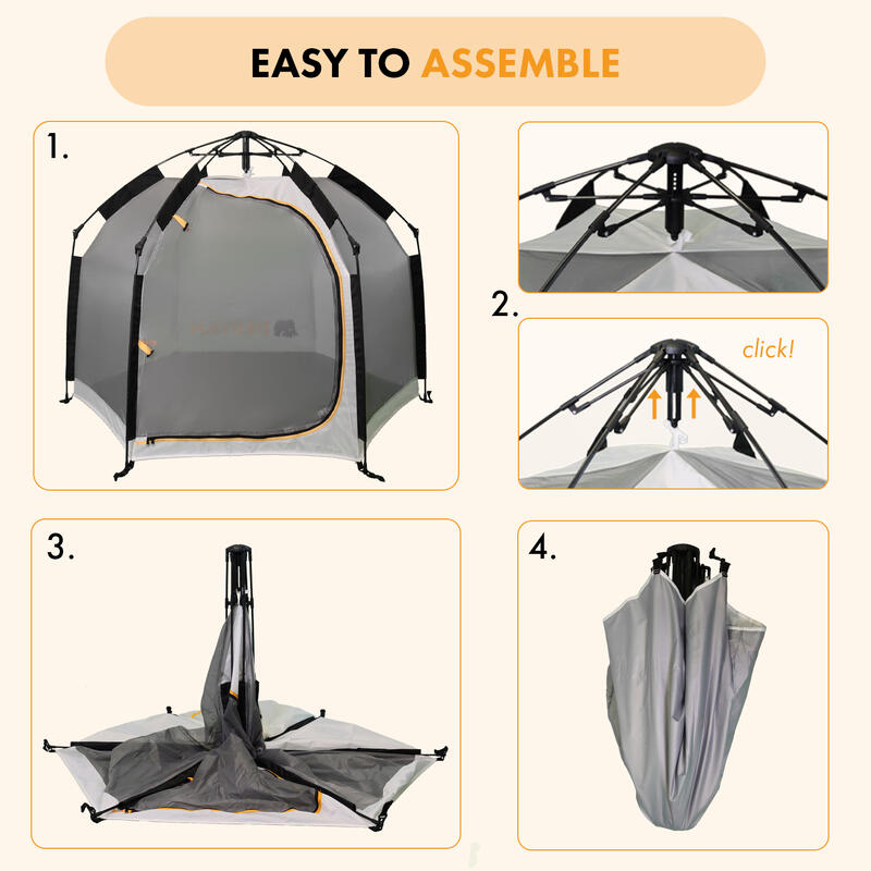 Carpa plegable para dos personas Deryan