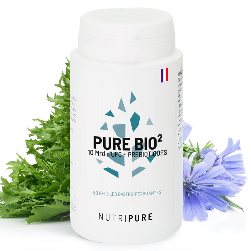 Pure Bio² Ferments Lactiques - Dont Lactobacillus & Bifidobactéries - 60 gélules