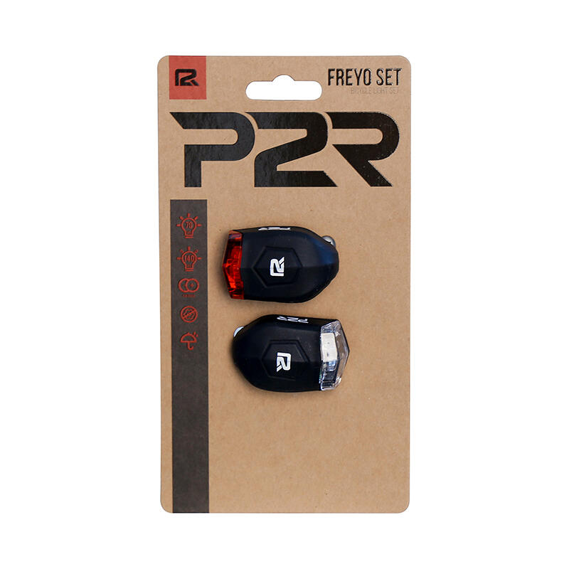 Zestaw lampek rowerowych LED P2R Freyo