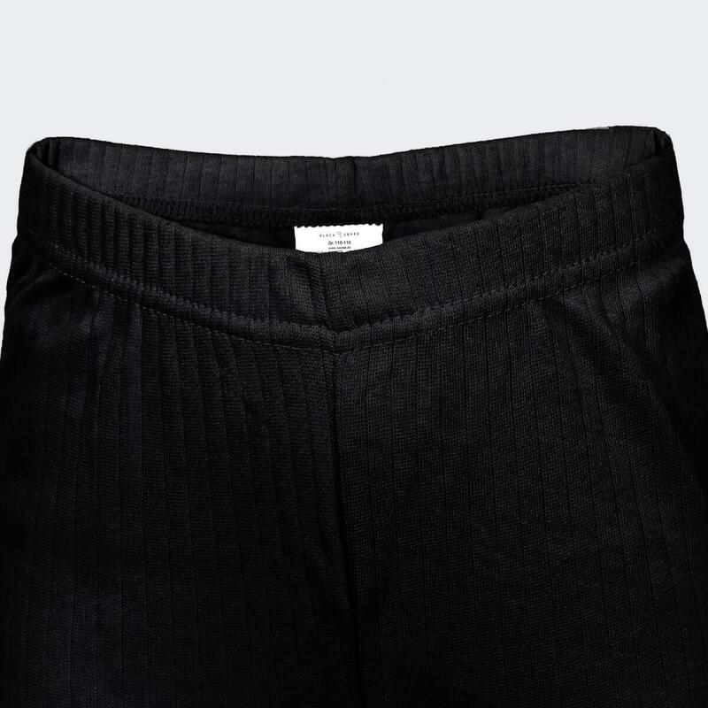 Pantalón térmico y deportivo, Niños, Ropa interior, Forro polar, Negro