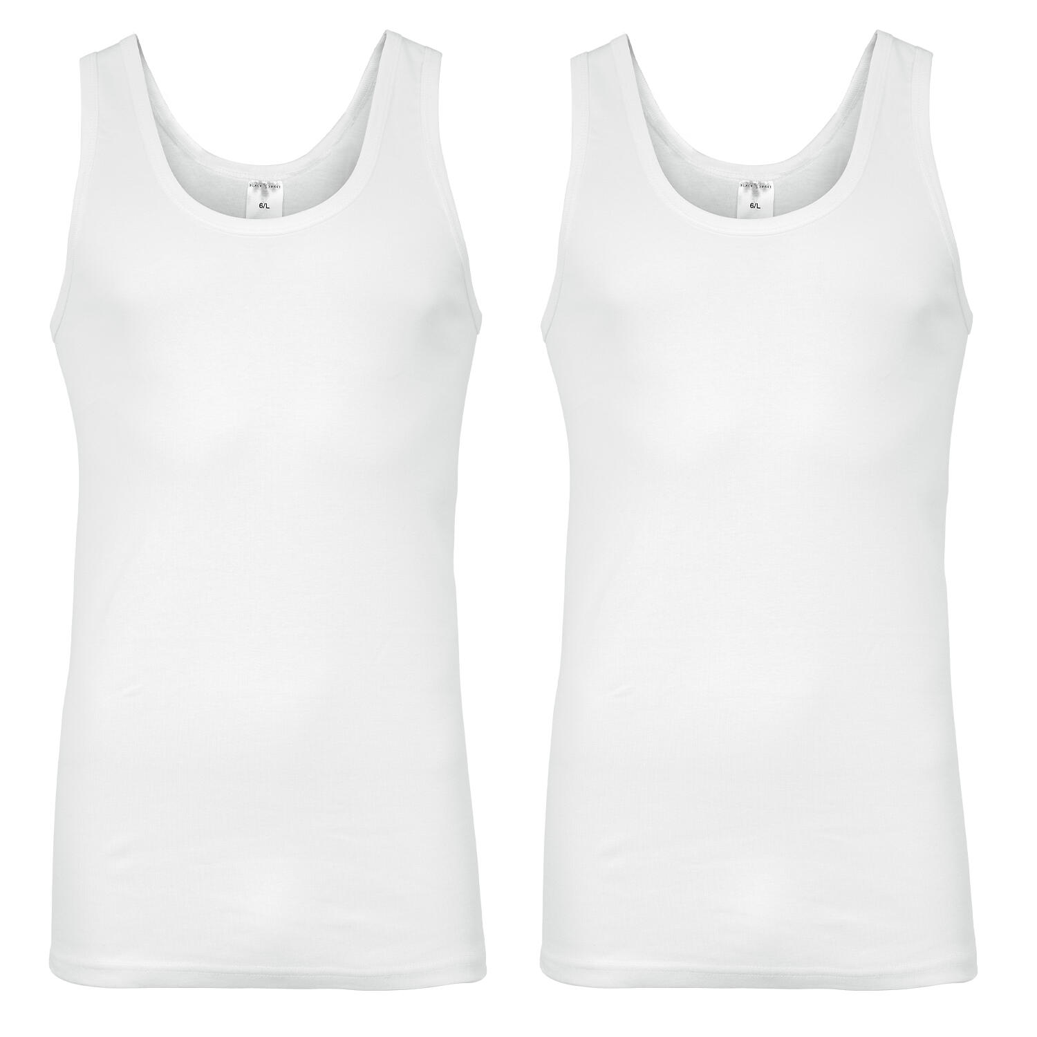 Camiseta de tirantes Hombre Sin costuras Set de 2 Canale fino Negro