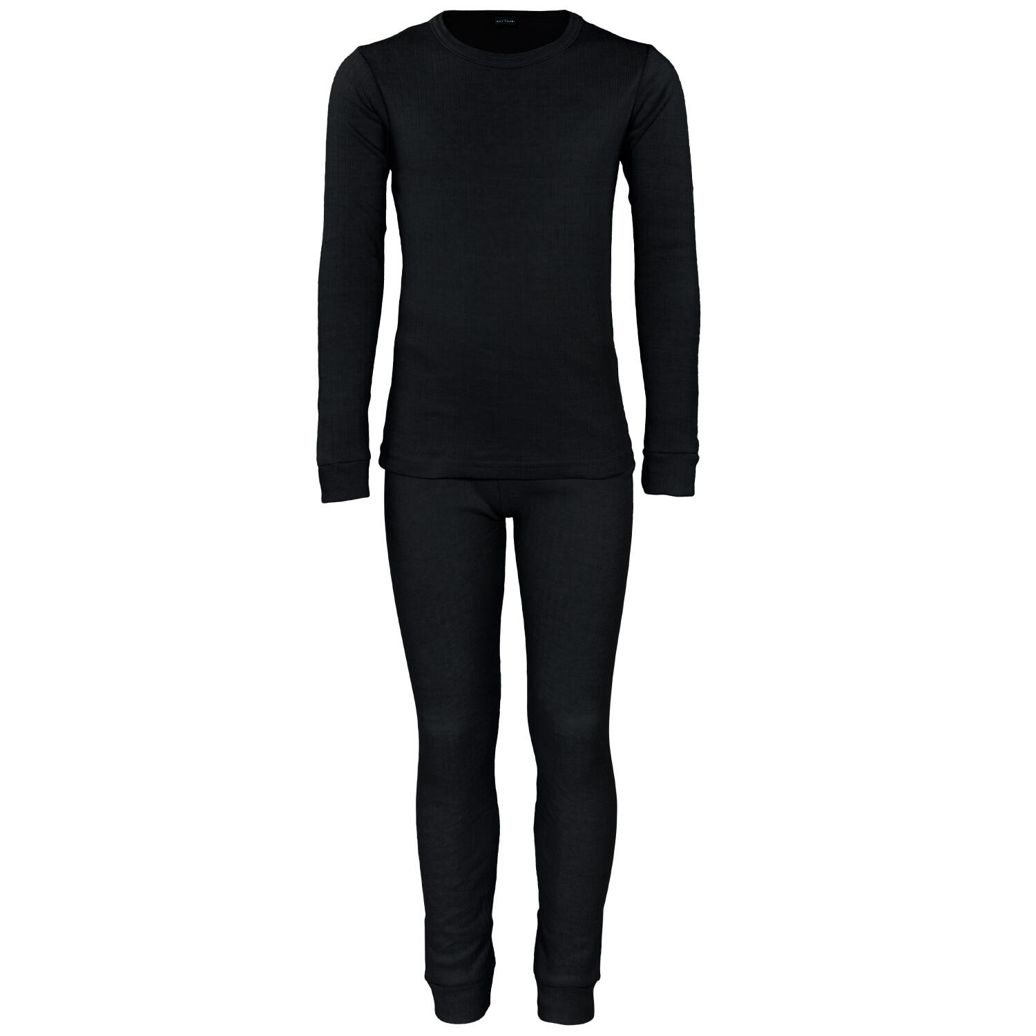 Thermal underwear set | T-shirt + pants | Child | Black