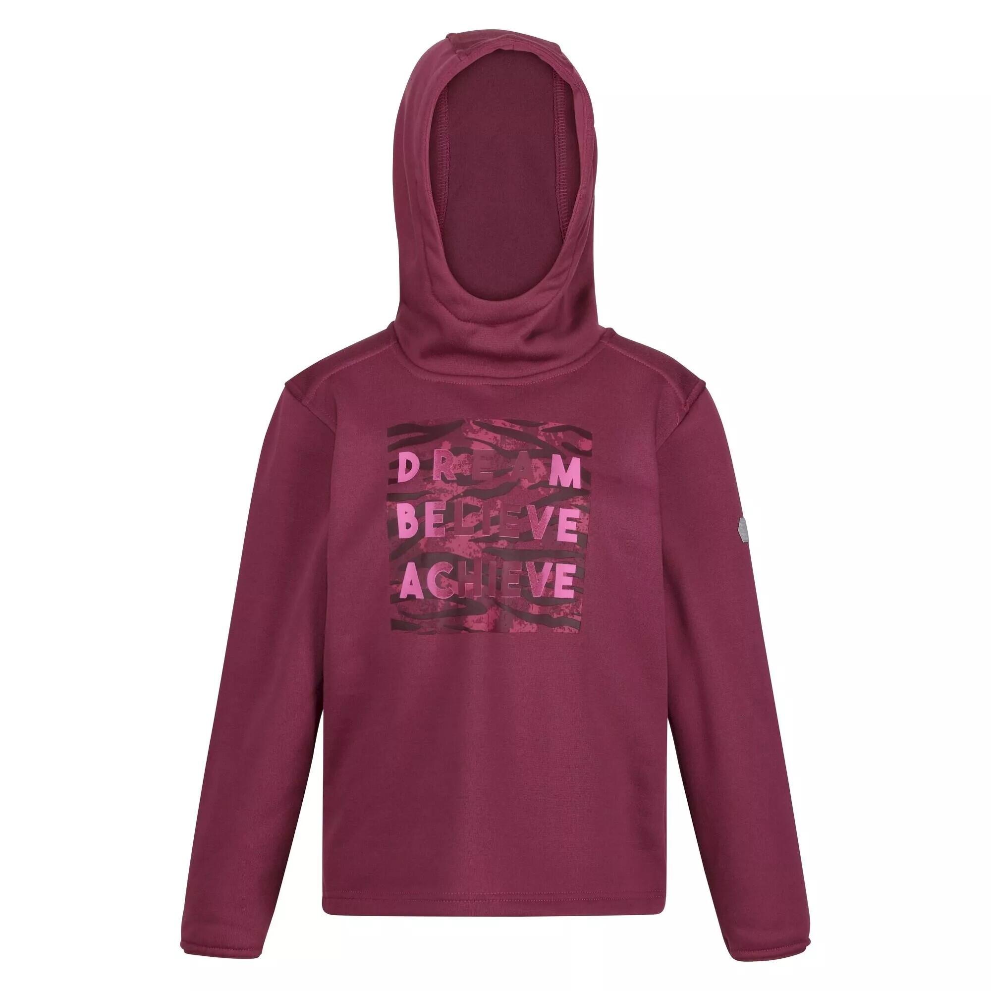Childrens/Kids Dream Believe Achieve Extol Stretch Hoodie (Amaranth Haze) 1/5