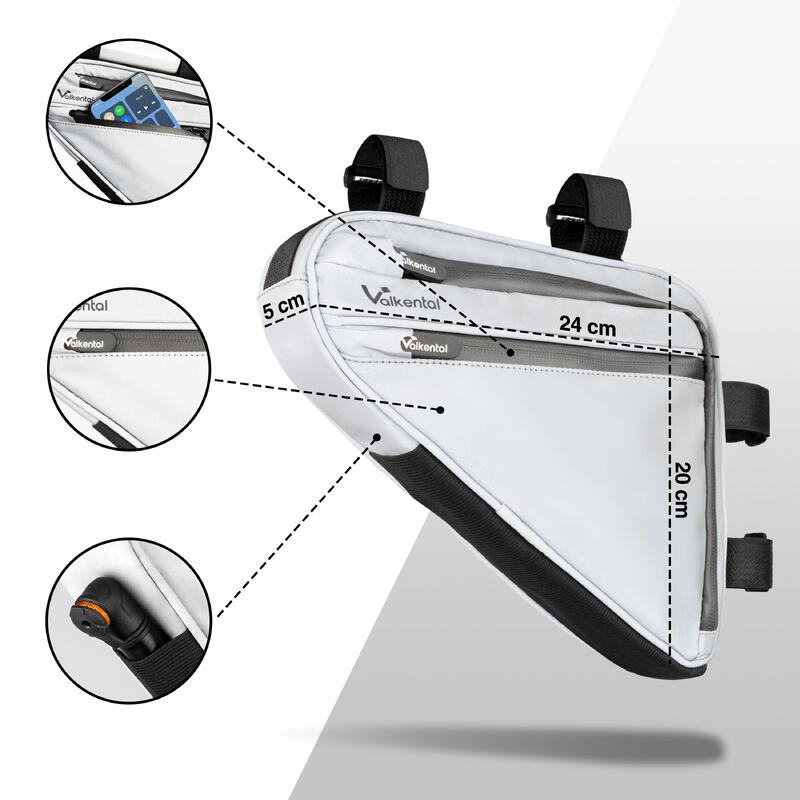 Borsa da bicicletta adatta come borsa da telaio con molto spazio - ValkTriangle