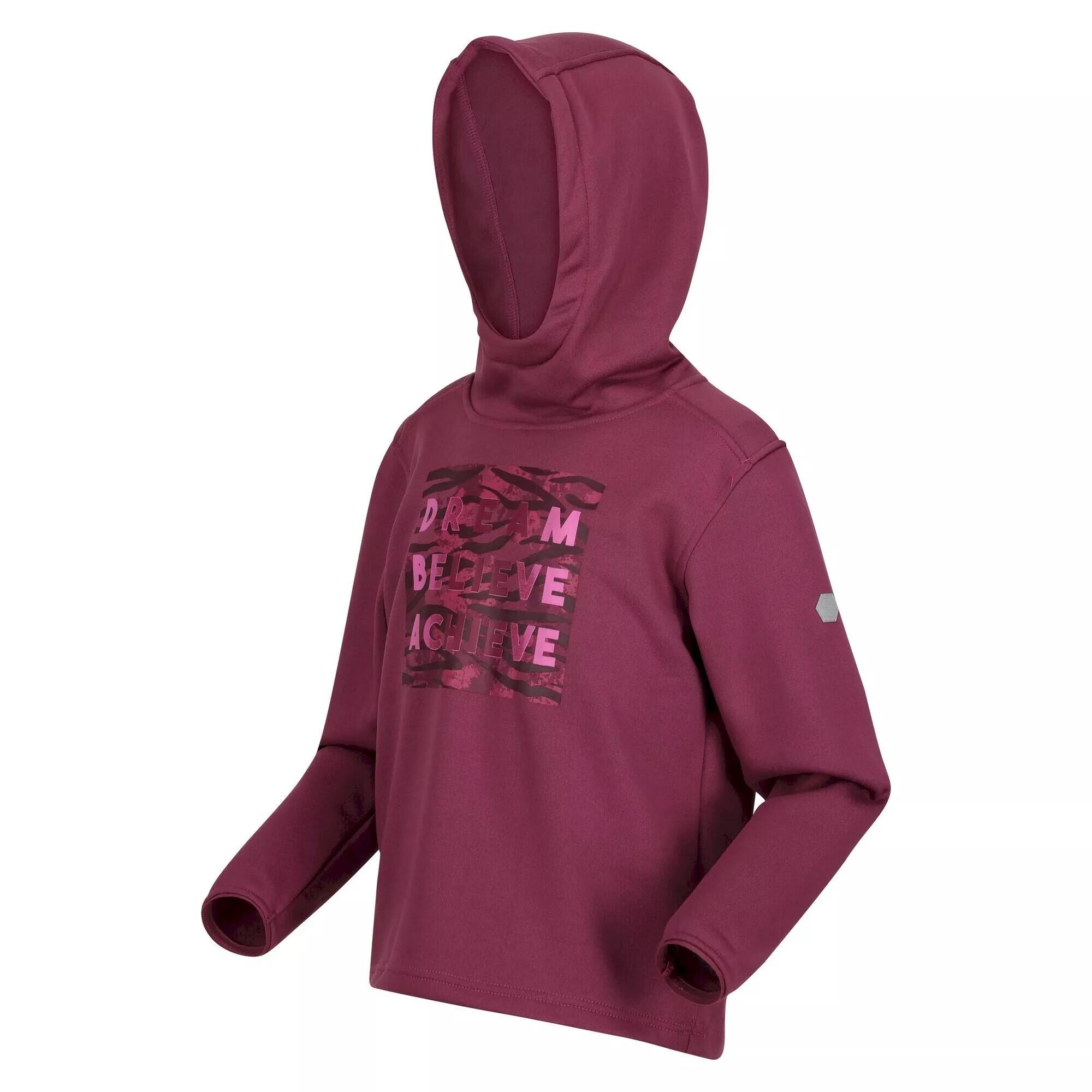 Childrens/Kids Dream Believe Achieve Extol Stretch Hoodie (Amaranth Haze) 3/5