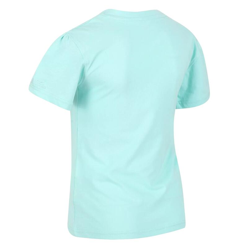 Camiseta Bosley V Diseño Impreso para Niños/Niñas Azul Aruba