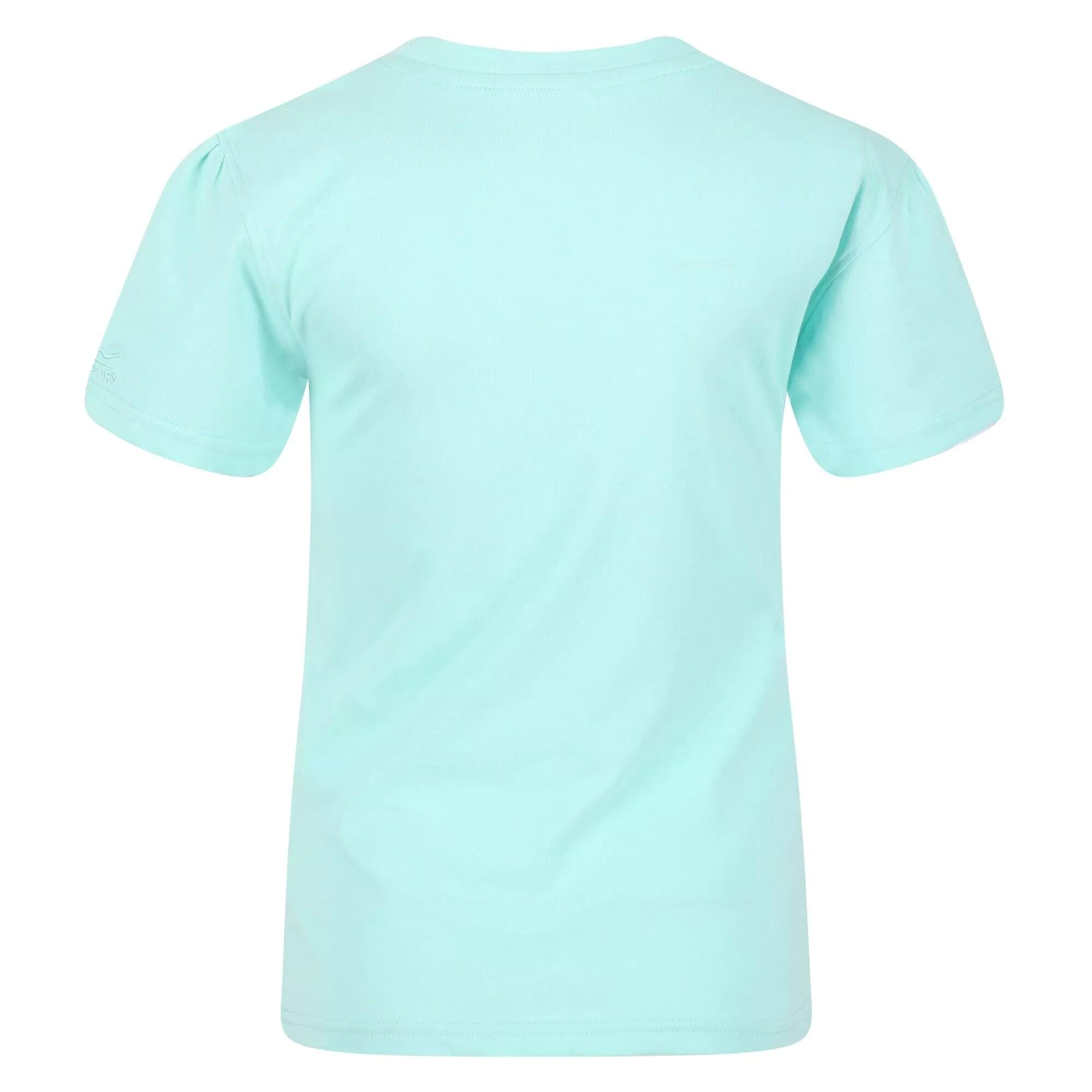 Childrens/Kids Bosley V Graphic Print TShirt (Aruba Blue) 2/5