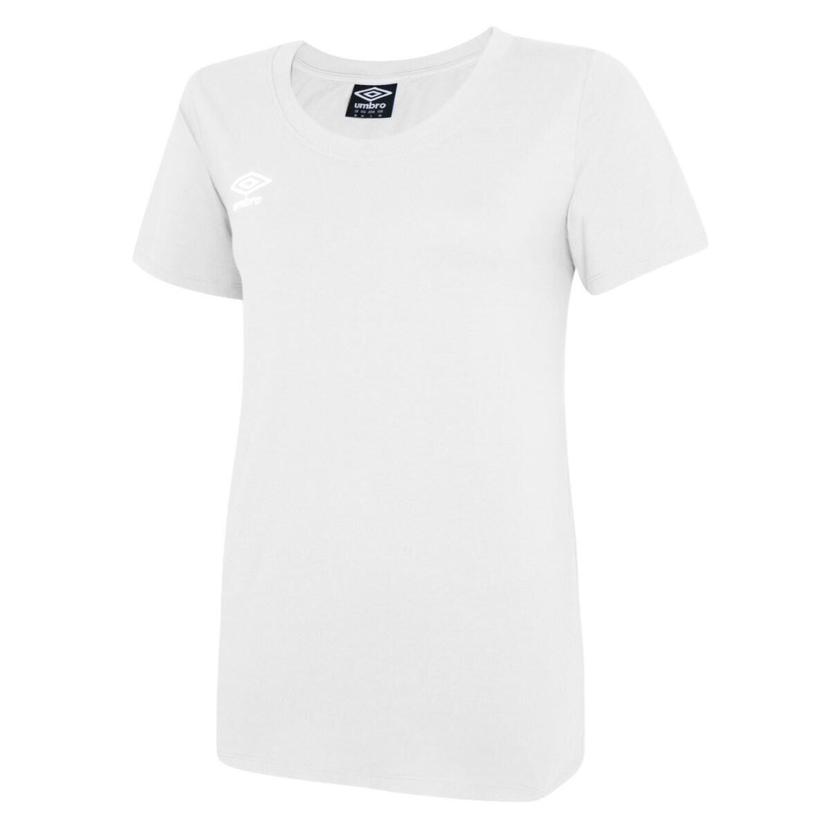 UMBRO Womens/Ladies Club Leisure TShirt (White/Black)