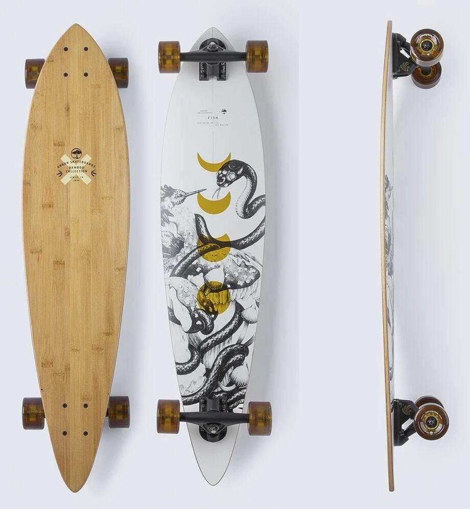 Longboard Complete Arbor Fish 37" Bamboo Zoe Keller 2023 2/3