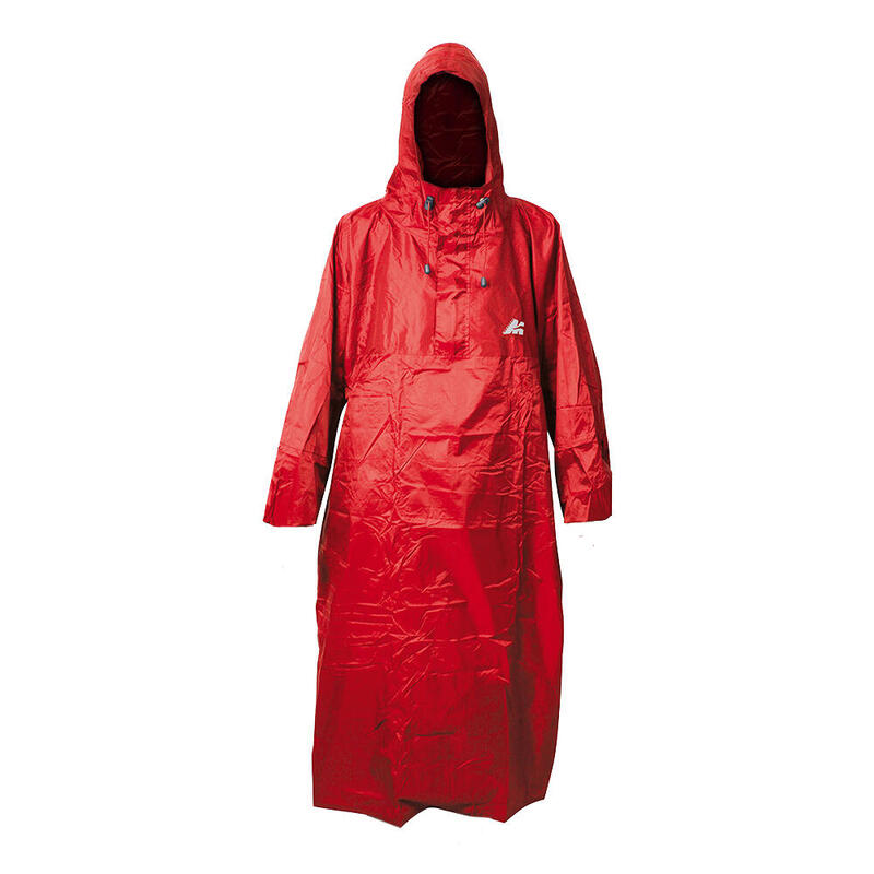 Casaco de chuva vermelho com proteção para mochilas Marsupio