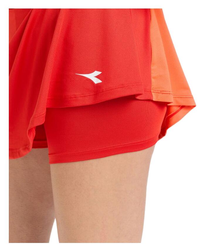 Spódniczka do tenisa damska Diadora L. CORE SKIRT red italy 3/4