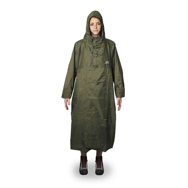 Casaco de chuva verde com proteção para mochilas Marsupio
