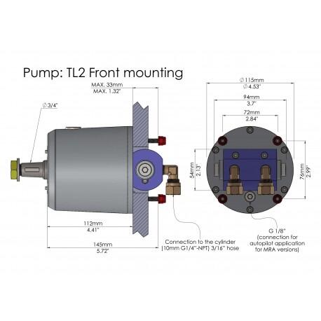 Hydrodrive MU75TF-MRA Direcção assistida hidráulica interior Hydrodrive até 12m 5/5
