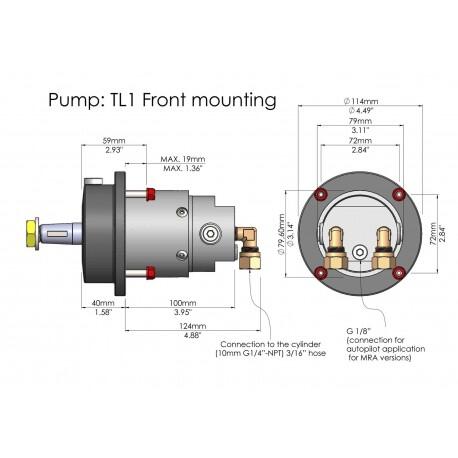 Dirección Hidráulica Hydrodrive MF75W Motores Hasta 75HP 3/4