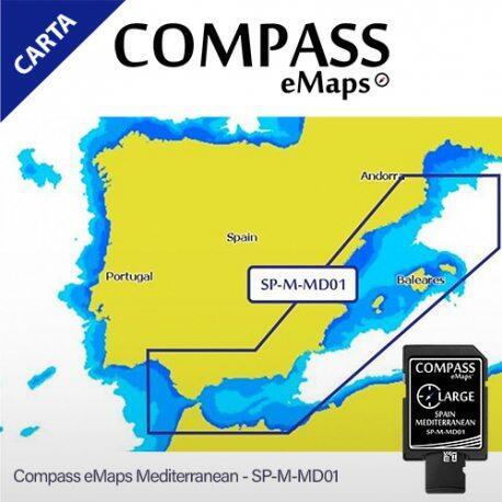 Carta náutica Compass eMaps Espanha Mediterrâneo