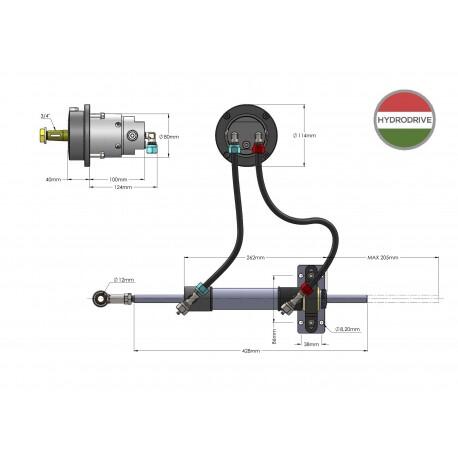 Dirección Hidráulica Intraborda Hydrodrive MU50TF-MRA hasta 10m 3/4