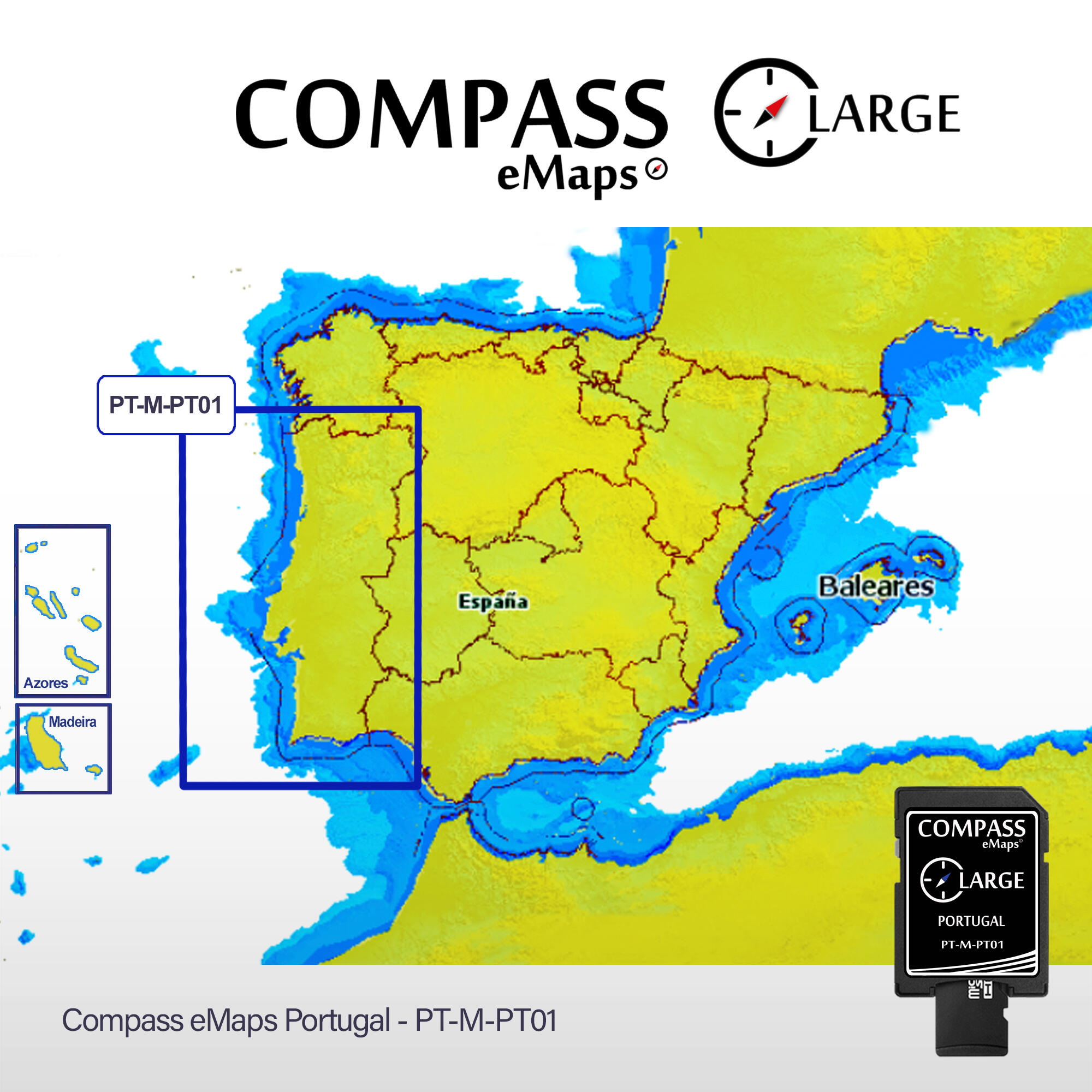 ONNAUTIC Carta Naútica Compass eMaps Portugal