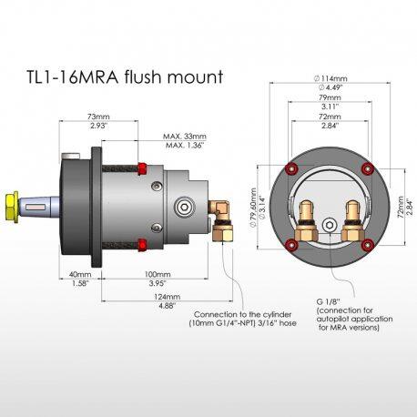 Dirección Hidráulica Hydrodrive MF175WTS Motores Hasta 175HP