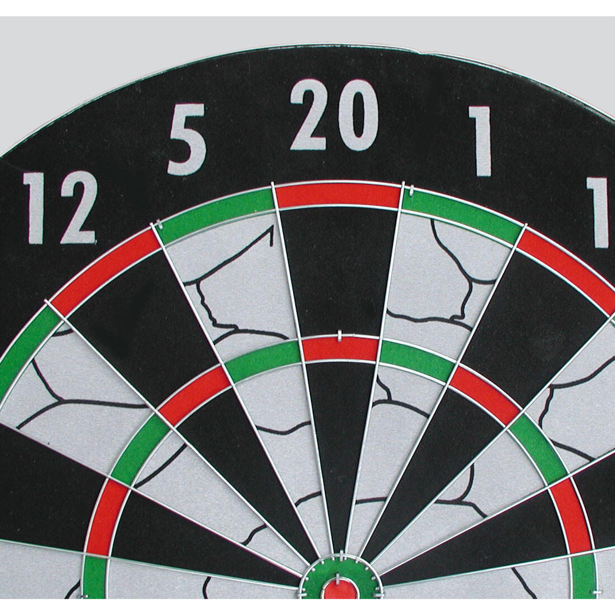 Beflockte Dartscheibe – Offizielle Größe – Inklusive Darts – Orion 5/6