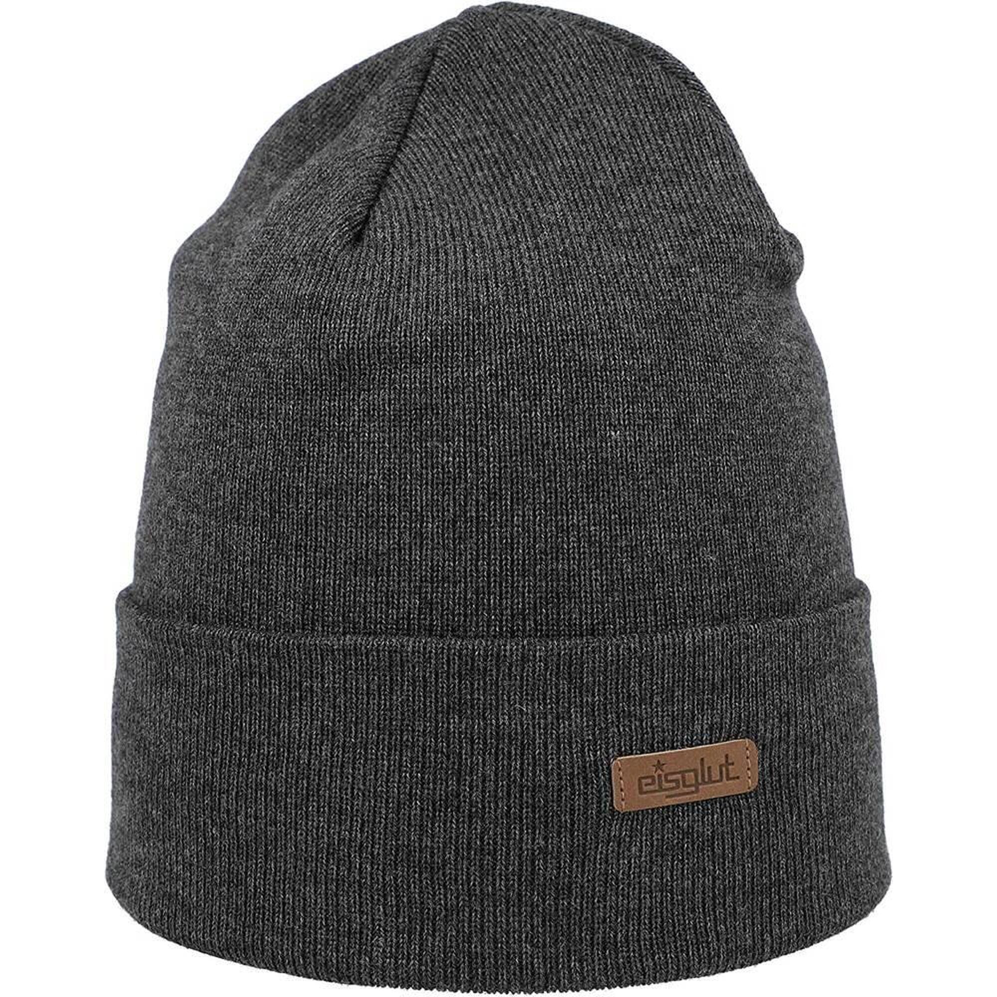 100% Herren Wintermütze Eisglut Toni Baumwolle Grau