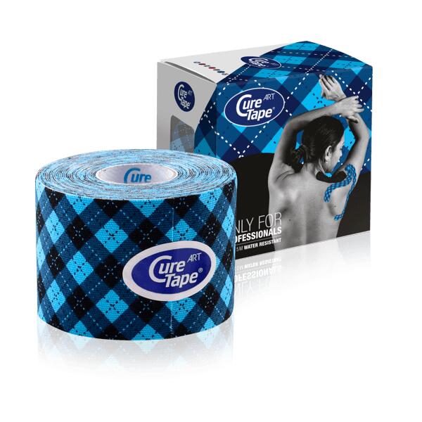 CURETAPE CureTape® Art Kinesiology Tape Tartan Blue (5cm*5m)