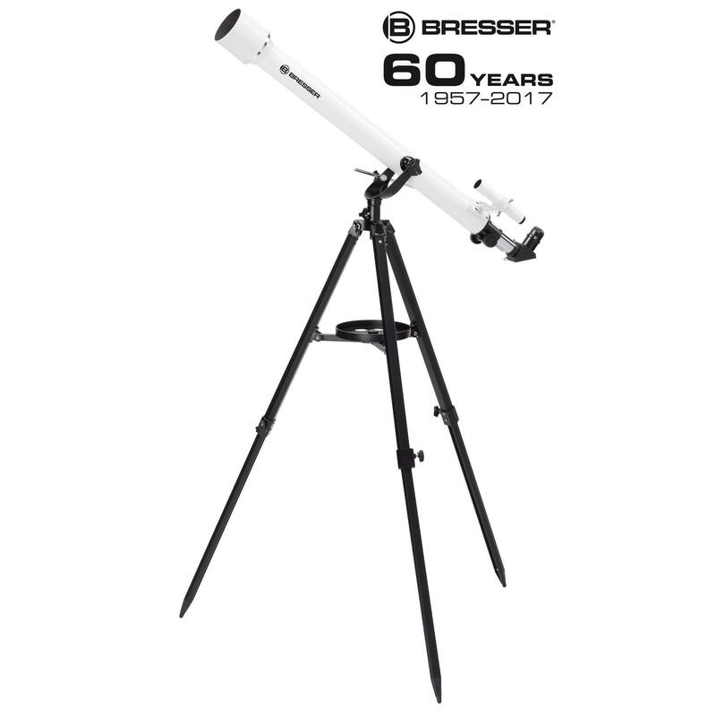 Telescopio Bresser Classic 60/900 AZ – con Accesorios – Blanco