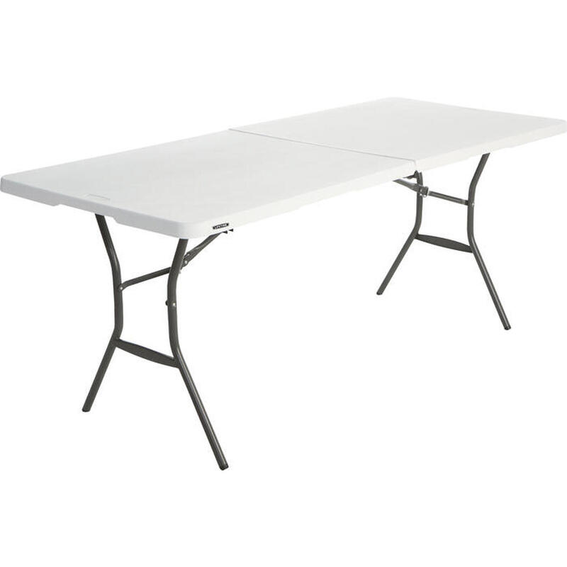 Mesa longa dobrável em pneus (182x76x74cm)