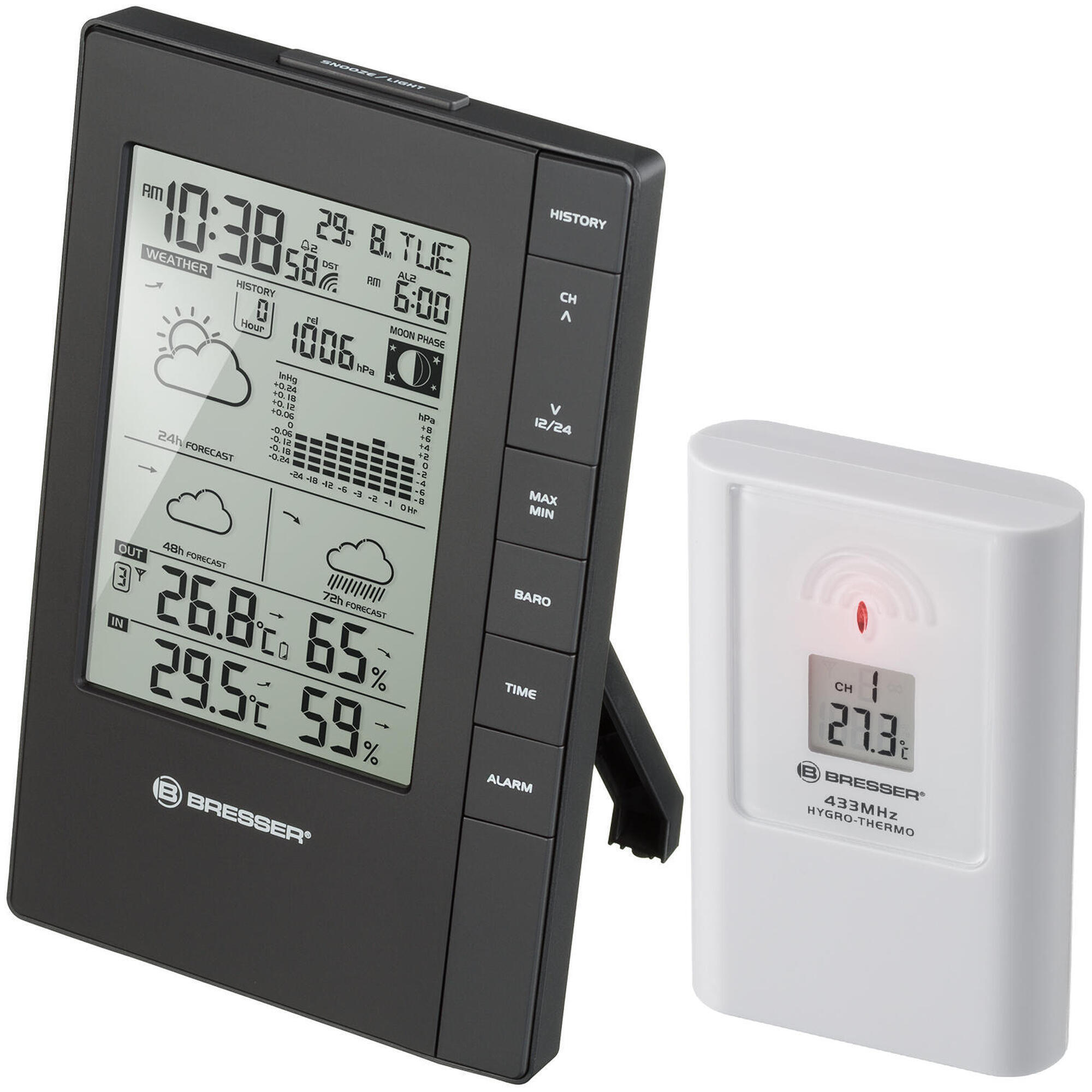BRESSER Stazione meteorologica wireless Bresser con sensore esterno di Temeotrend FSX
