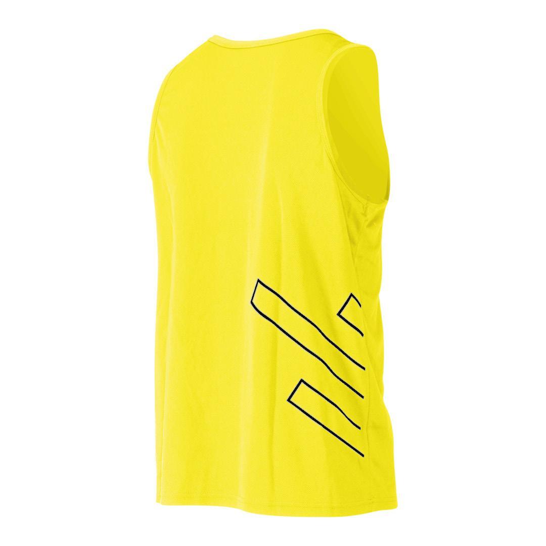 Débardeur sans manches unisexe Fitness Running Cardio jaune Fluo 4/4