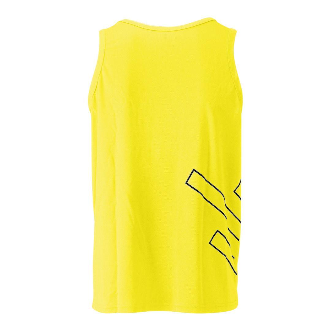 Débardeur sans manches unisexe Fitness Running Cardio jaune Fluo 3/4