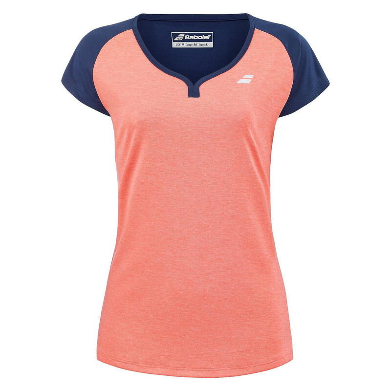 Koszulka damska Babolat Play Cap Sleeve Top fluo strike/estate blue S