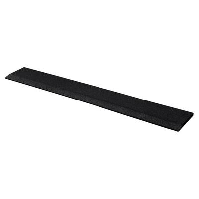 Bordo pavimento sportivo in gomma 15mm - 108x16 cm - Nero
