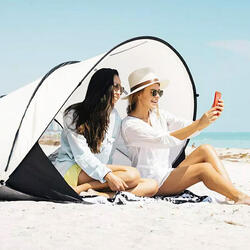 Tenda da Spiaggia Impermeabile Pop Up con Corde e Picchetti