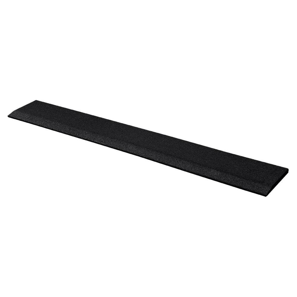 Bordo pavimento sportivo in gomma 20mm - 108x16 cm - Nero 1/2