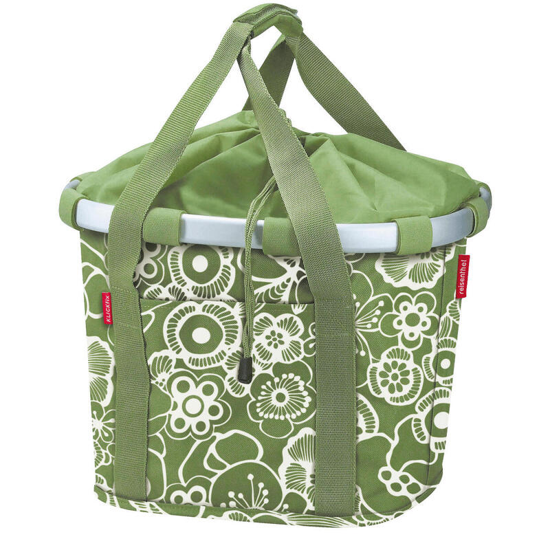 KLICKFIX Panier pour vélo avant "Bike Basket" , fleur verte