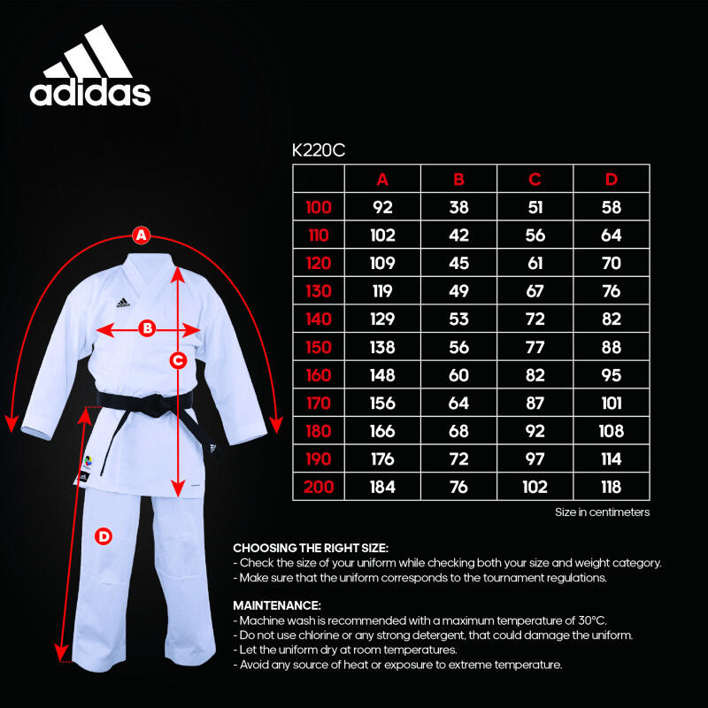 Kimono de Karate K220 Club Adidas 2/4