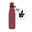 Luxe design eco RVS waterfles burgundy 500 ml - extra dop met rietje en carrier