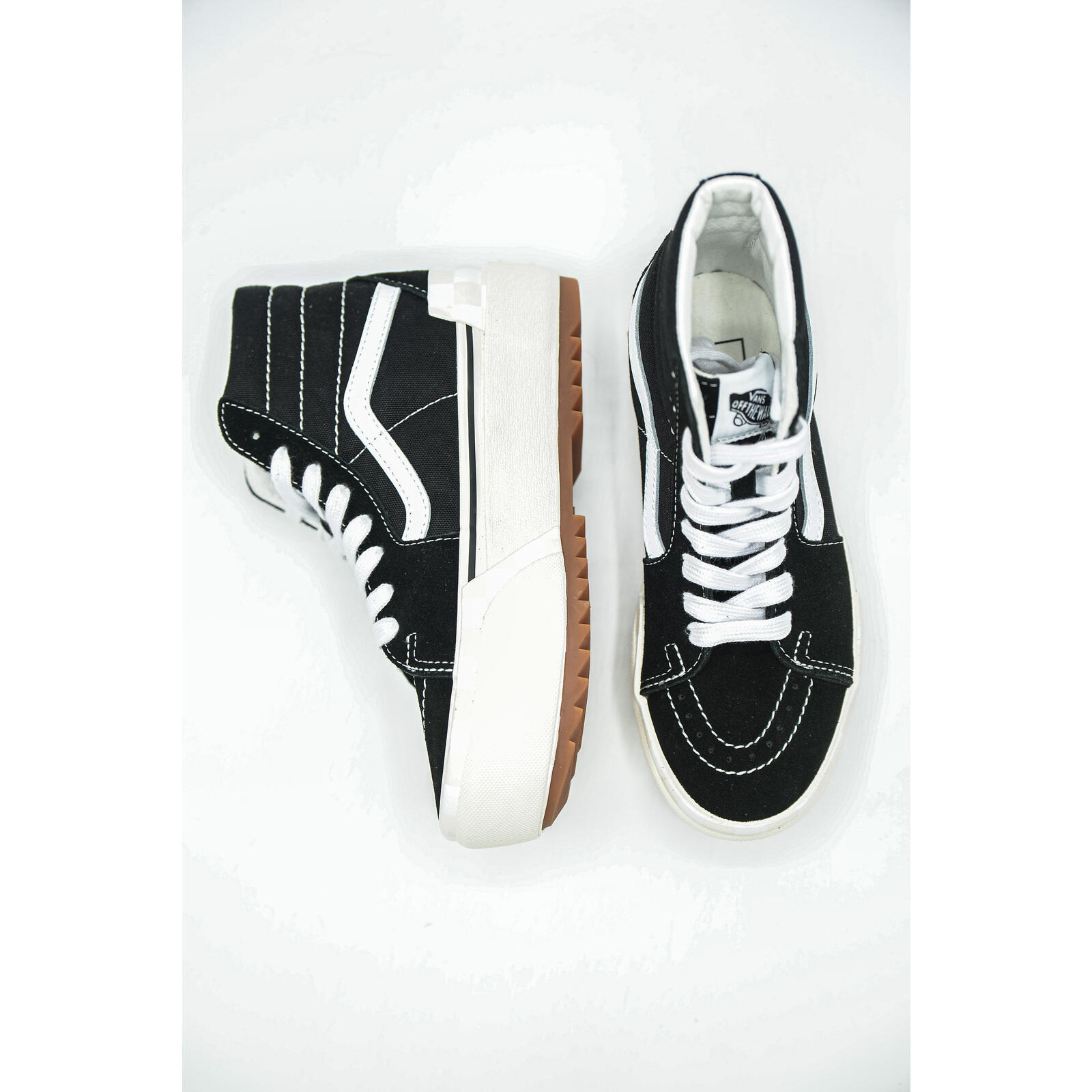 Zapatillas Vans cu platforma Sk8-Hi Stacked, Negro, Mujer 2/5