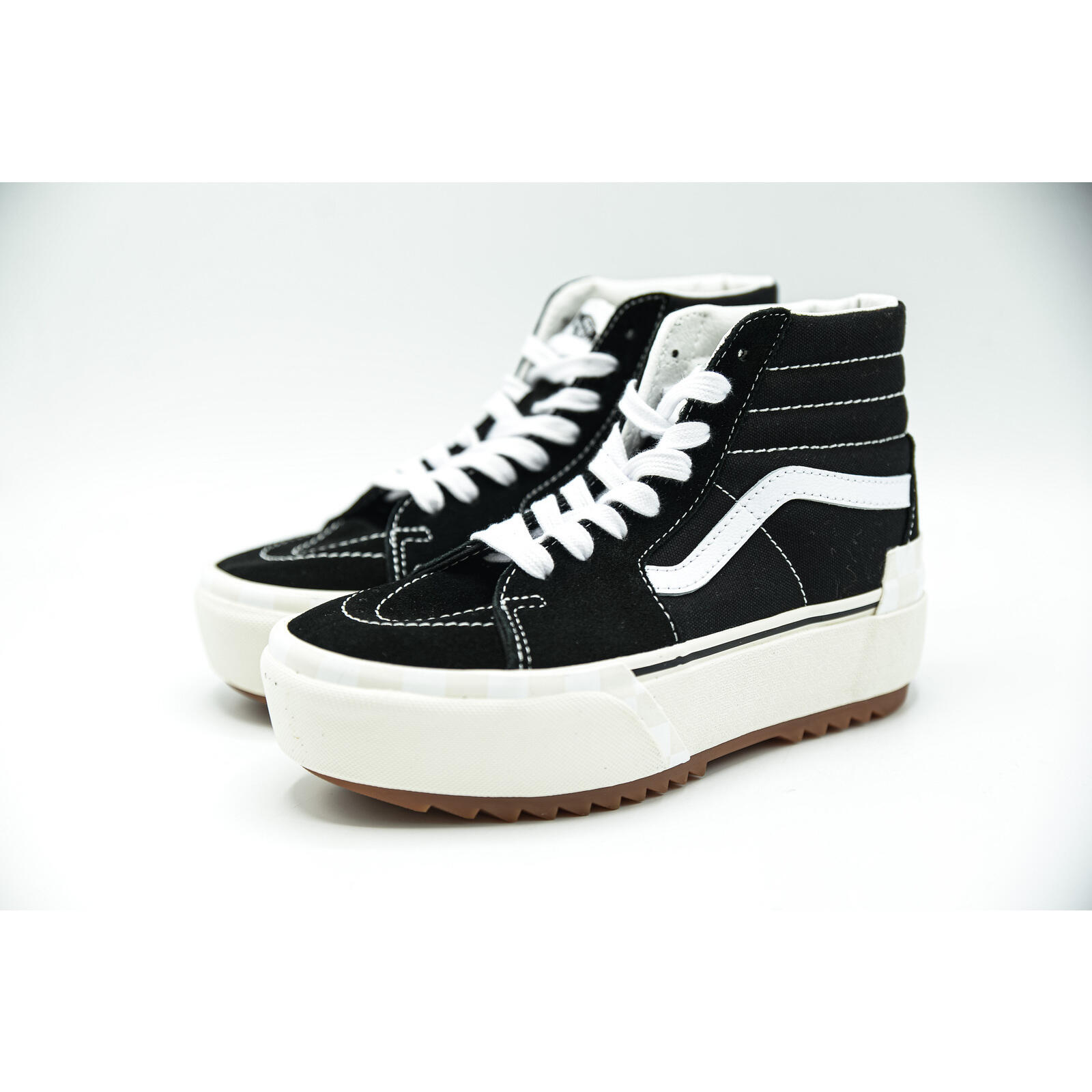 Zapatillas Vans cu platforma Sk8-Hi Stacked, Negro, Mujer 3/5