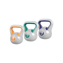 Kettlebells - Kunststof Trendy - 8 kg, 10 kg & 12 kg - Set van 3