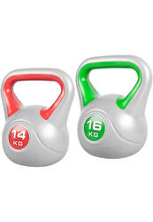 KETTLBELLS REVETEMENT EN PLASTIQUE | FITNESS ET MUSCULATION | 14KG ET 16KG