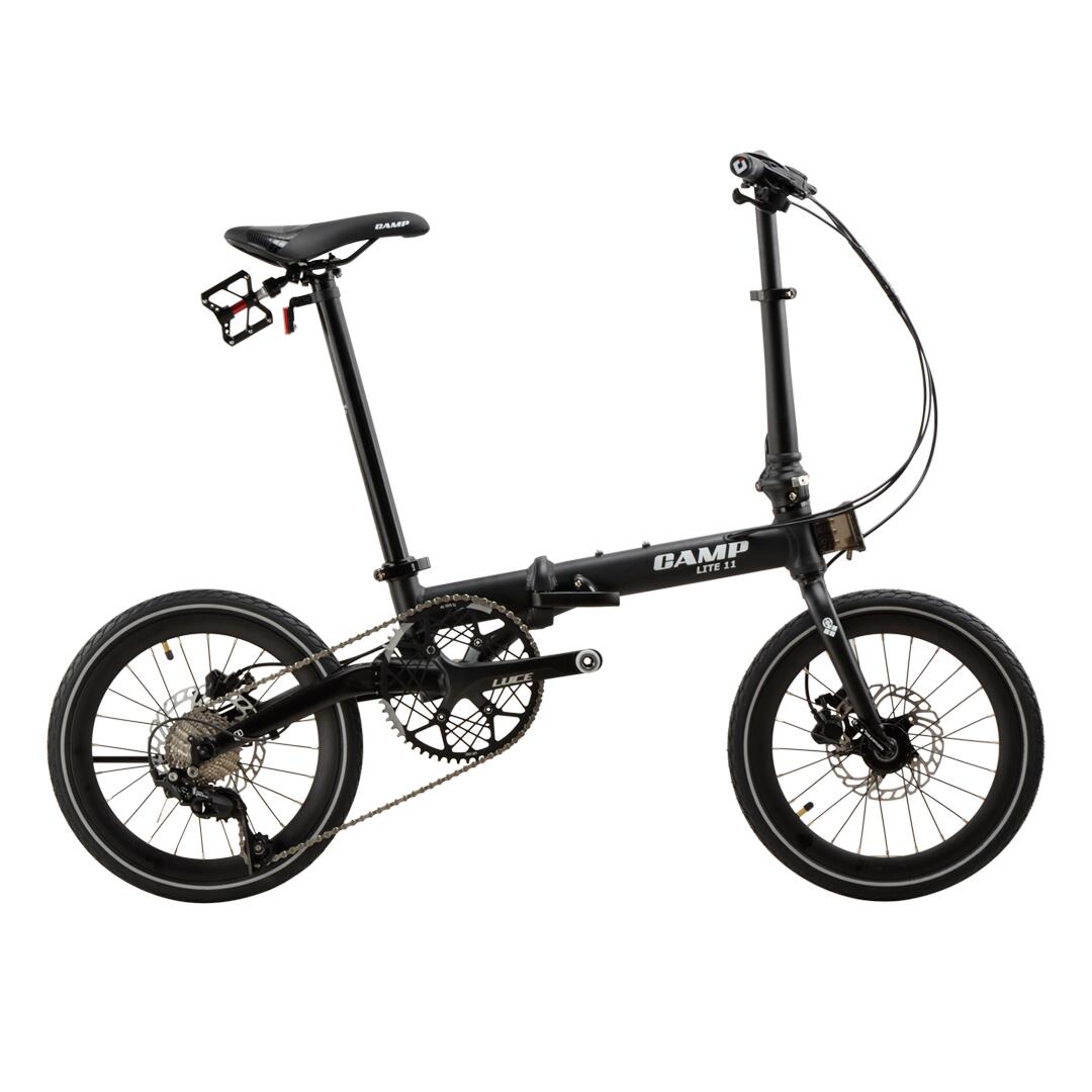 Foldable Bicycle Bi Fold CAMP Lite 11 16in 11spd Matt Black