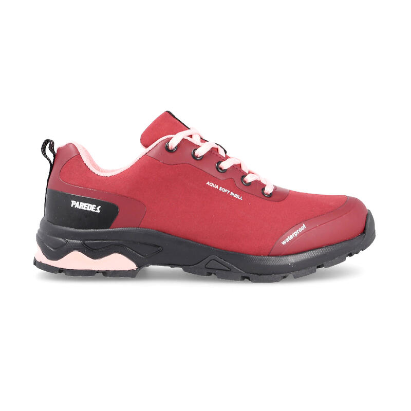 Zapatilla trekking con cordones mujeres waterproof Acacia burdeos