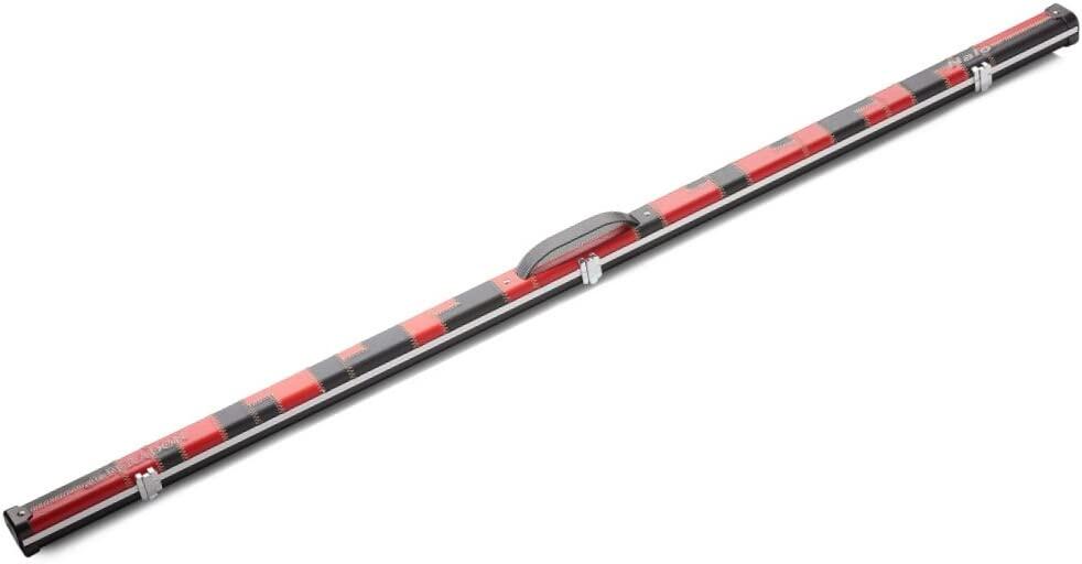 PERADON HALO 1 PIECE THIN BLACK & RED PATCHWORK SNOKKER/POOL CASE 2/3