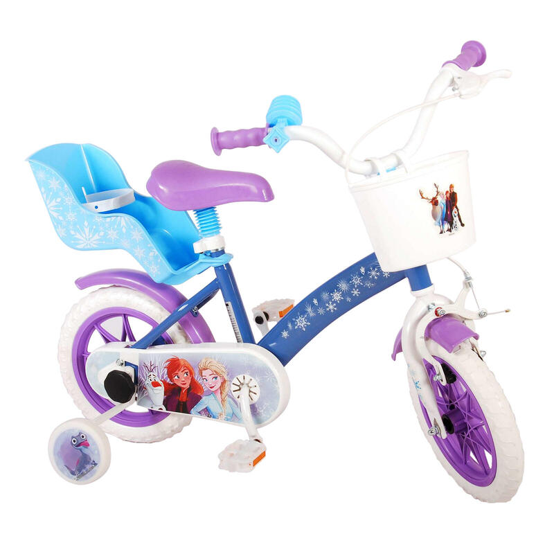 Bicicleta Niño Disney frozen 12 pulgadas 35 años albri infantil de con estabilizadores laterales y portabamolas azul