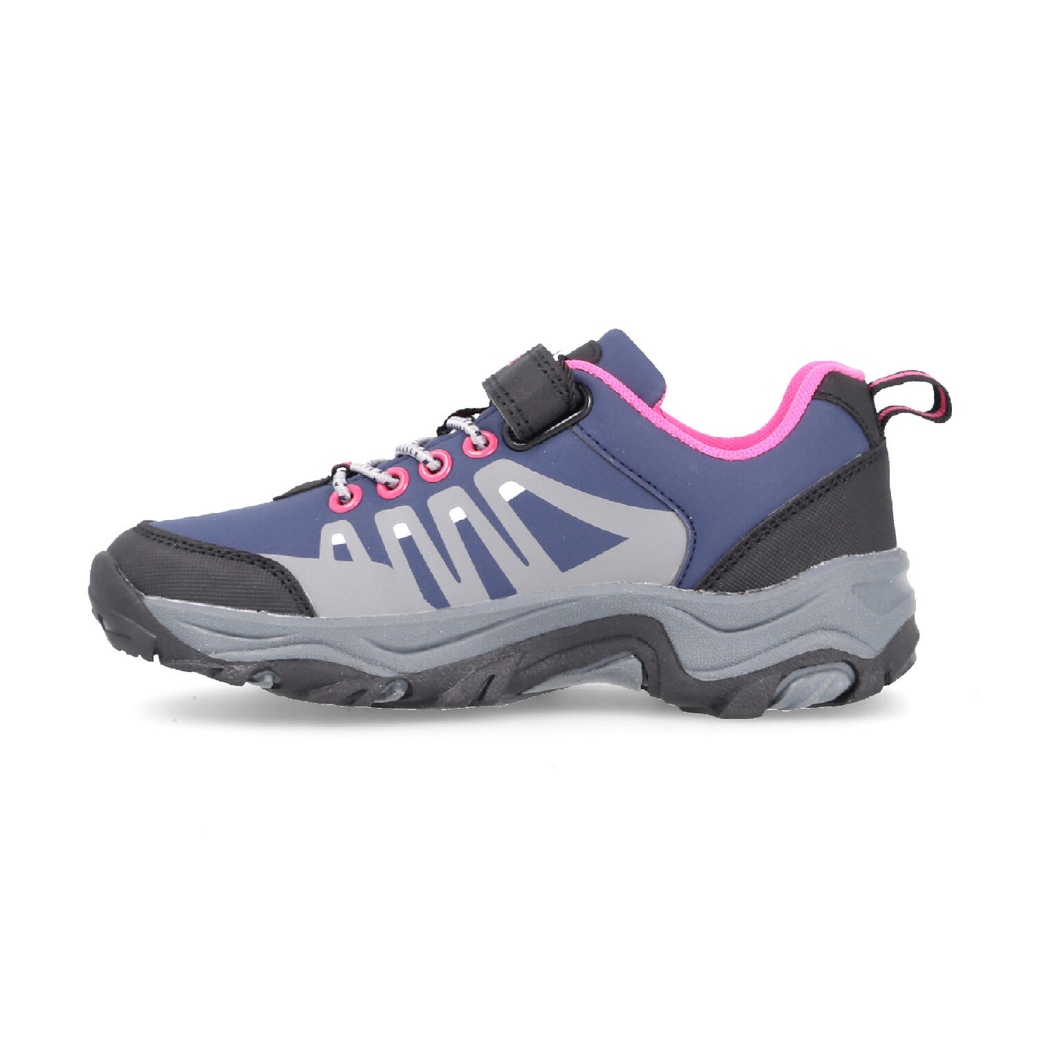 Zapatilla trekking con cordones elasticos ni o Abedul azul