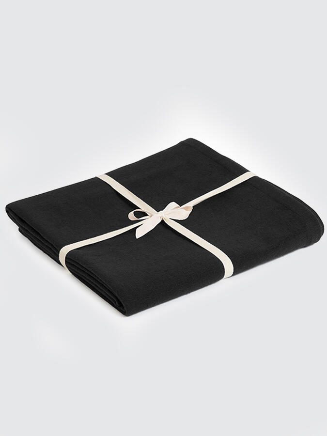 YOGA STUDIO Yoga Studio Organic Cotton Yoga Blanket - Black