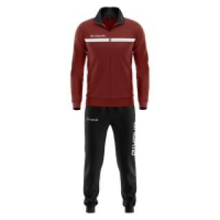 Survêtement Full Zip Enfant - Rouge Grenat et Noir - Givova
